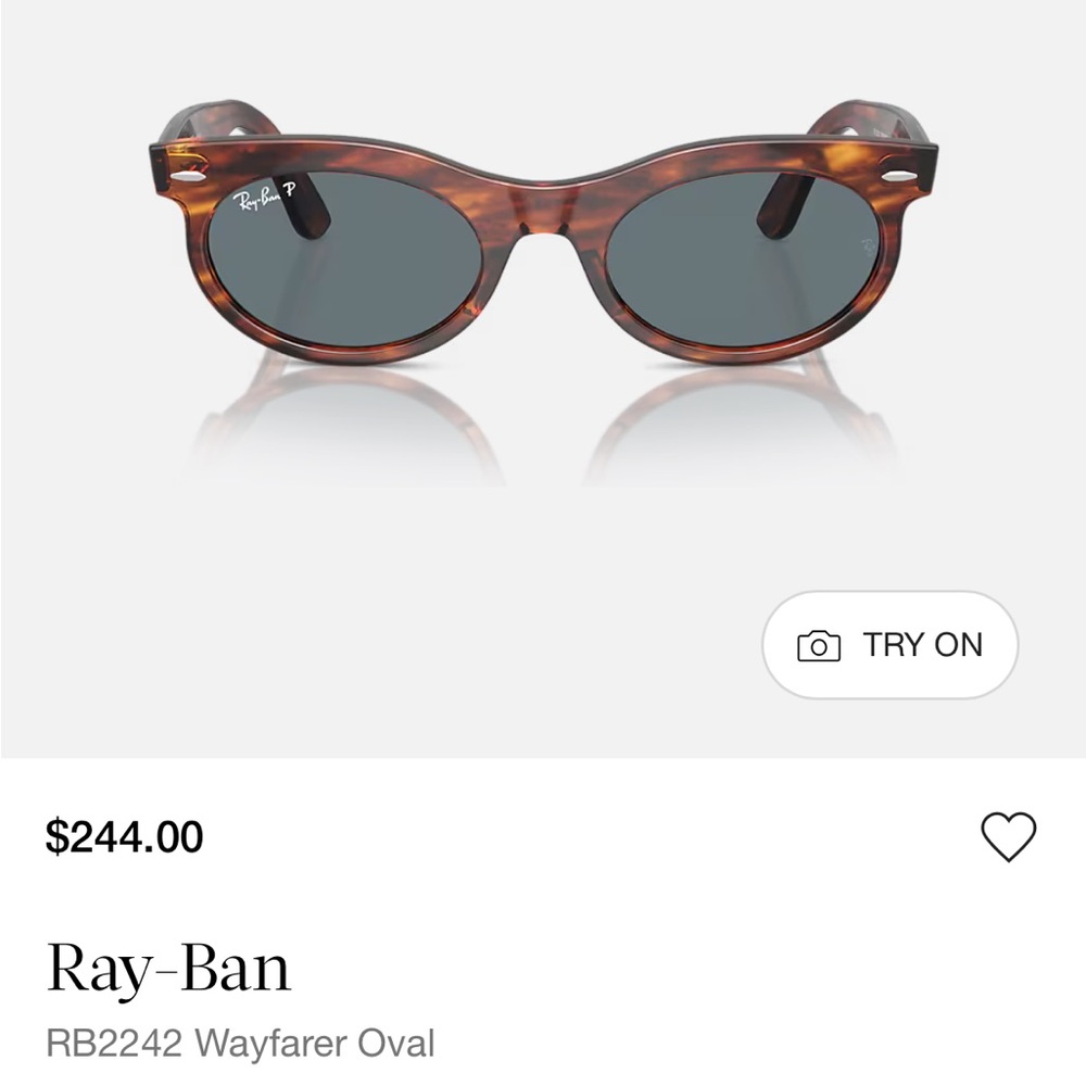 Ray-Ban Wayfarer Oval Sunglasses in Tortoise and Black